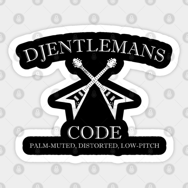 Vintage Djentlemans Code Heavy Metal Music Djent Sticker by dewinpal